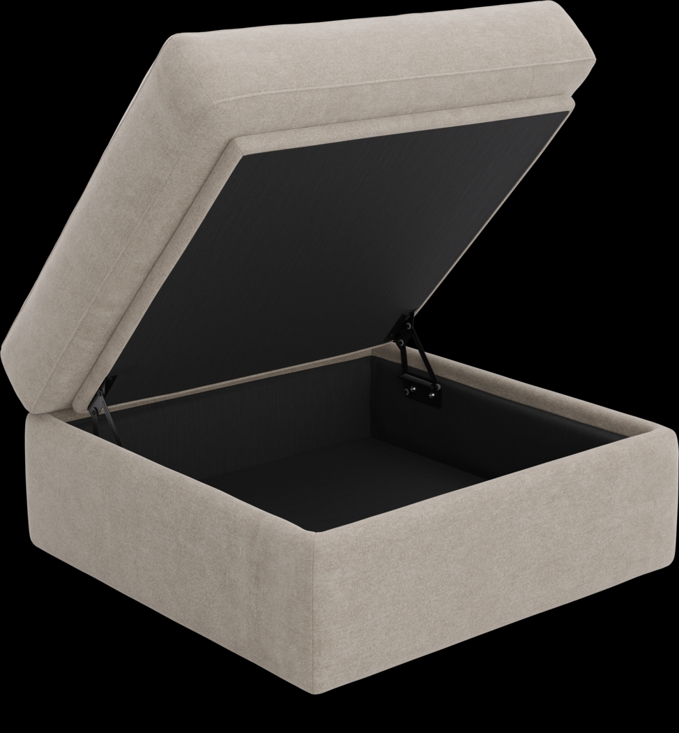 ModularOne Beige Storage Bumper Ottoman - Thumbnail - Image 2