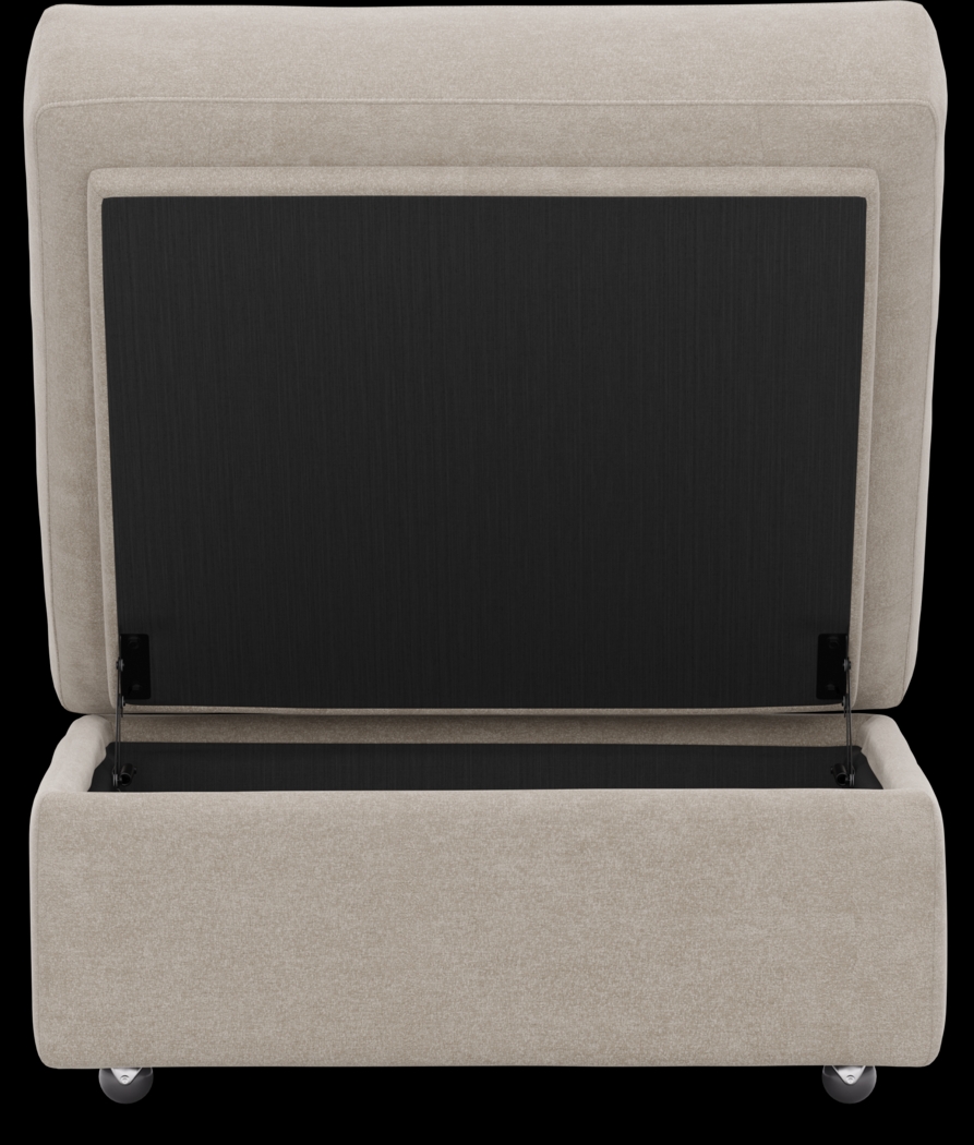 ModularOne Beige Storage Bumper Ottoman - Thumbnail - Image 4