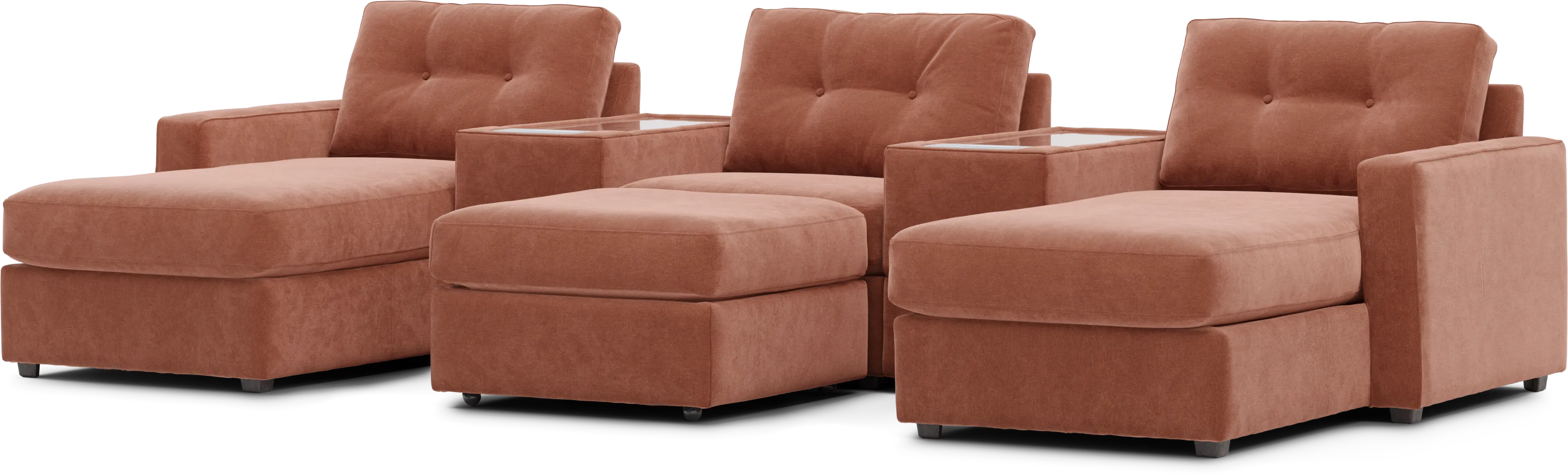 ModularOne Copper 6 Pc Sectional with Media Consoles - Thumbnail - Image 4
