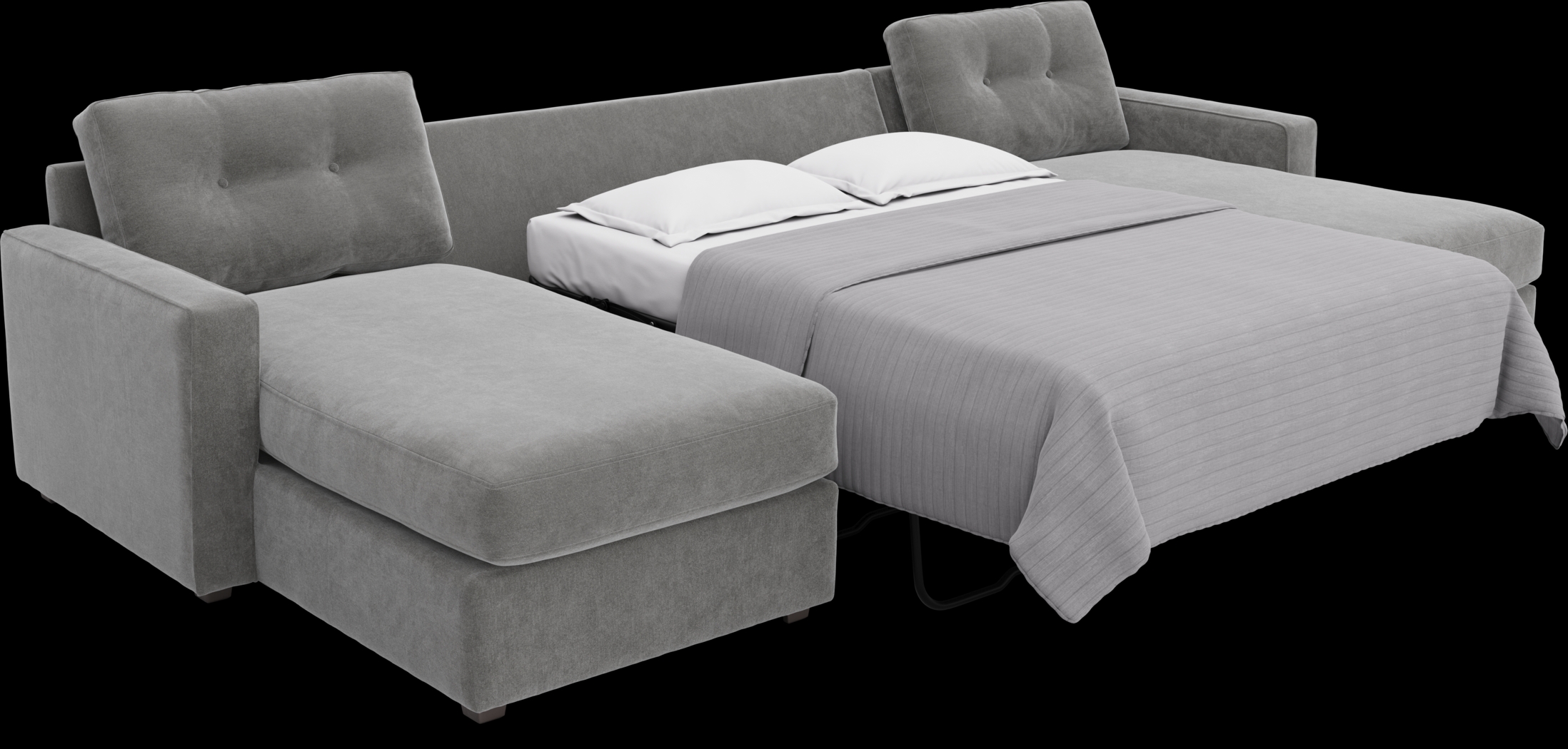 Gray 3 Pc ModularOne Gel Foam Sleeper - Thumbnail - Image 2