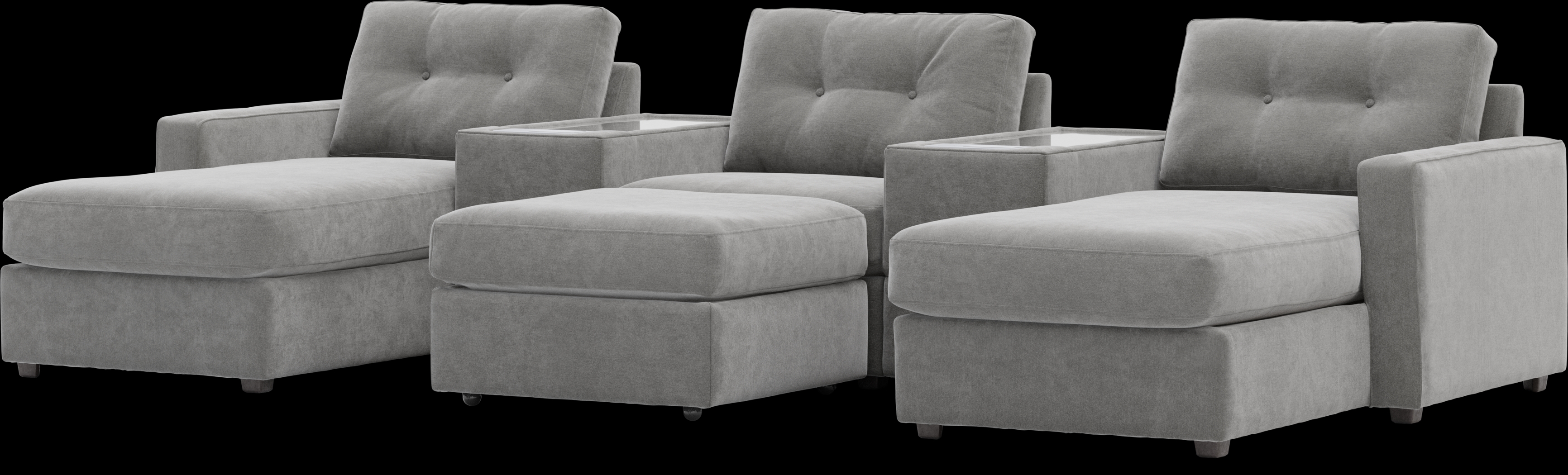 Gray 6 Pc ModularOne with Media Consoles - Thumbnail - Image 4