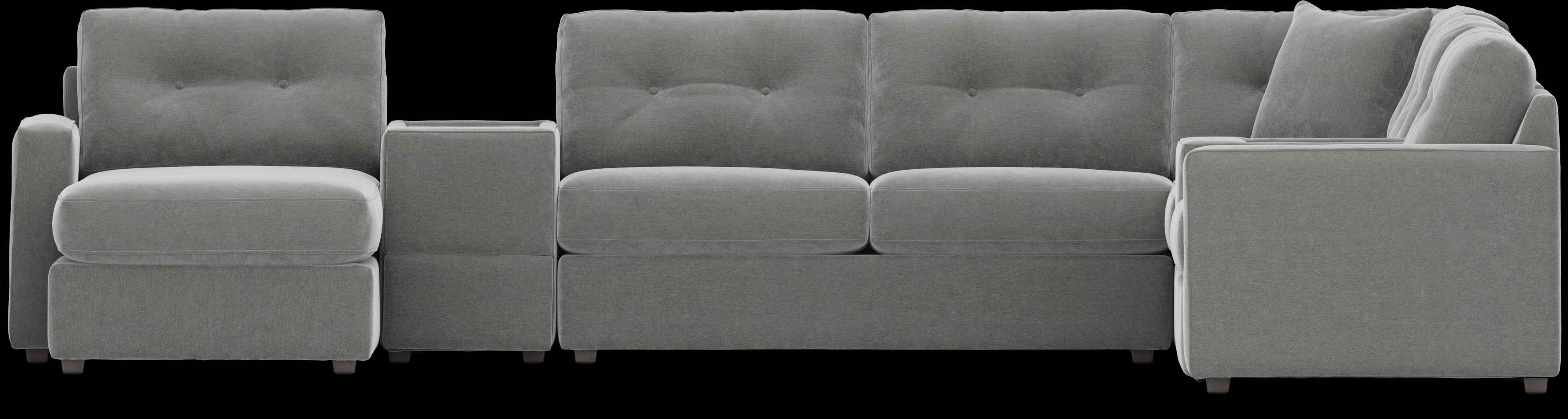 Gray 7 Pc ModularOne Gel Foam Sleeper - Thumbnail - Image 3