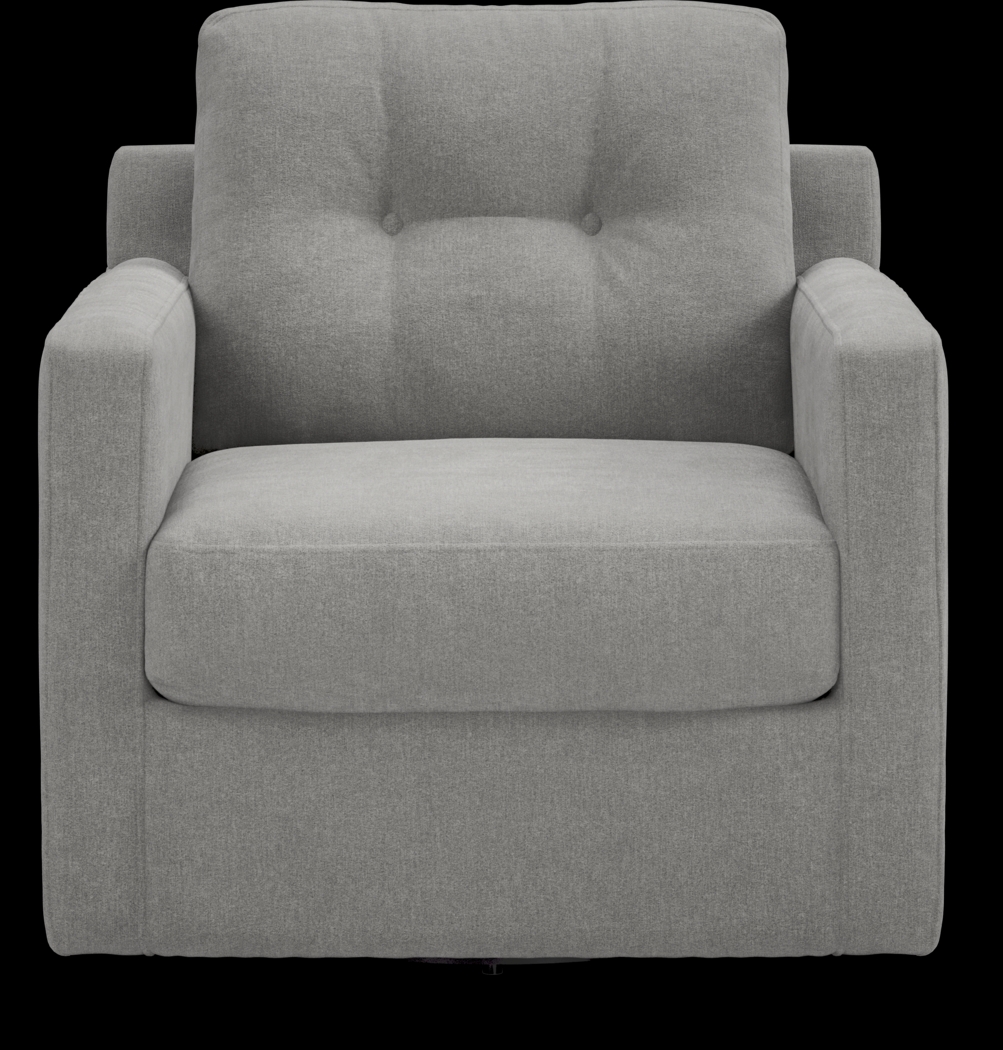 ModularOne Gray Swivel Accent Chair - Thumbnail - Image 2