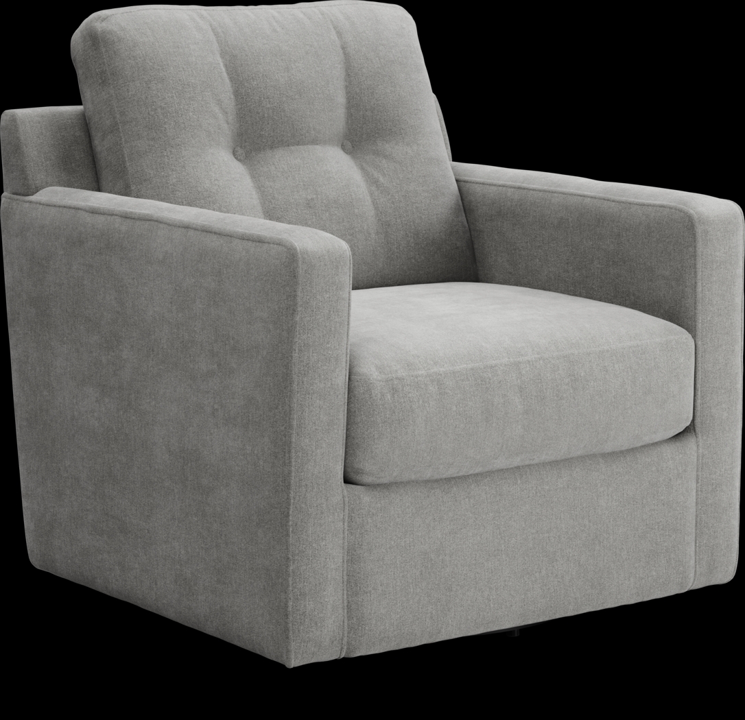 ModularOne Gray Swivel Accent Chair - Thumbnail - Image 1