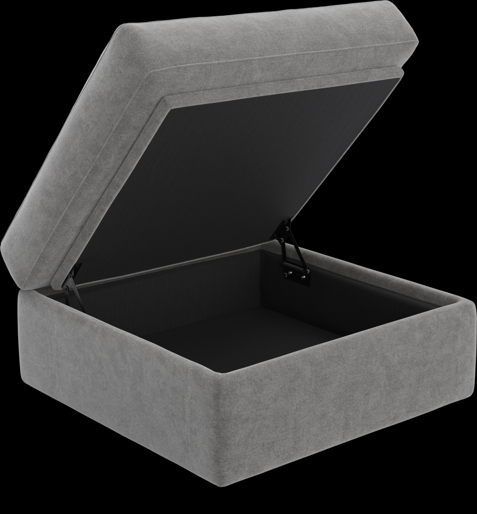 ModularOne Gray Storage Bumper Ottoman - Thumbnail - Image 2