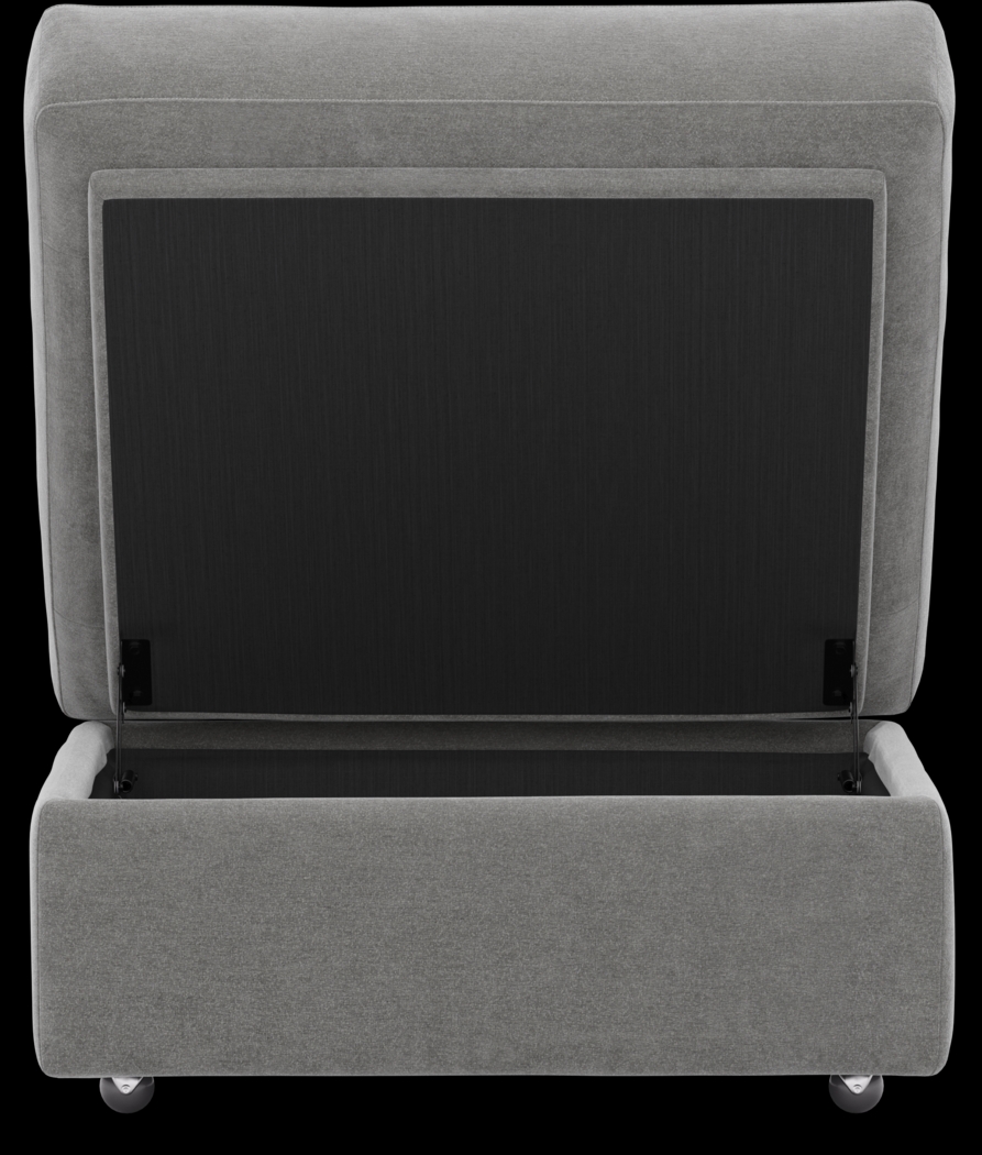 ModularOne Gray Storage Bumper Ottoman - Thumbnail - Image 4