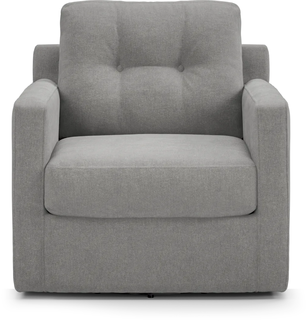 ModularOne Gray Swivel Accent Chair - Thumbnail - Image 2