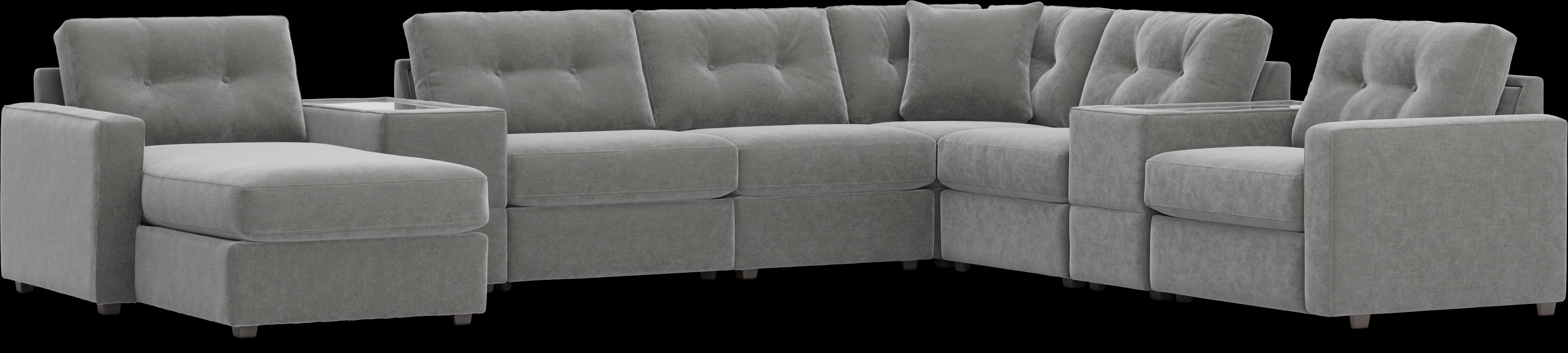 Gray 8 Pc ModularOne with Media Consoles - Thumbnail - Image 3