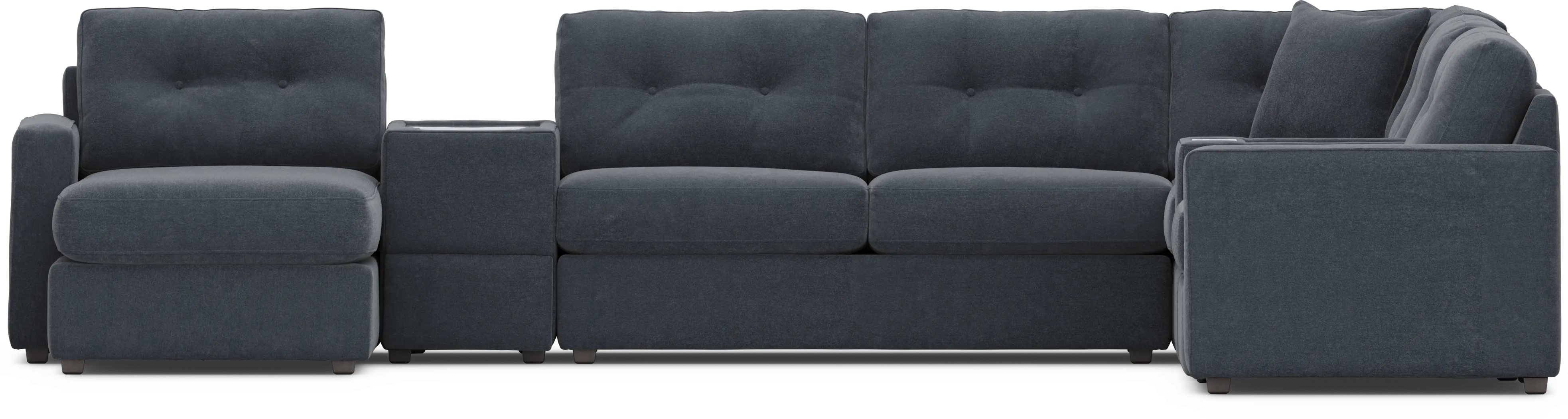 Indigo 7 Pc ModularOne Gel Foam Sleeper with Media Consoles - Thumbnail - Image 3