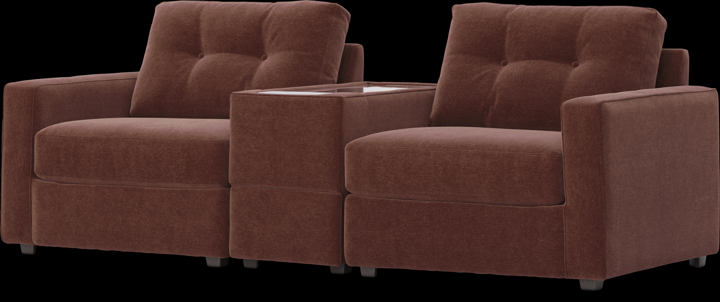 Merlot 3 Pc ModularOne with Media Console - Thumbnail - Image 1