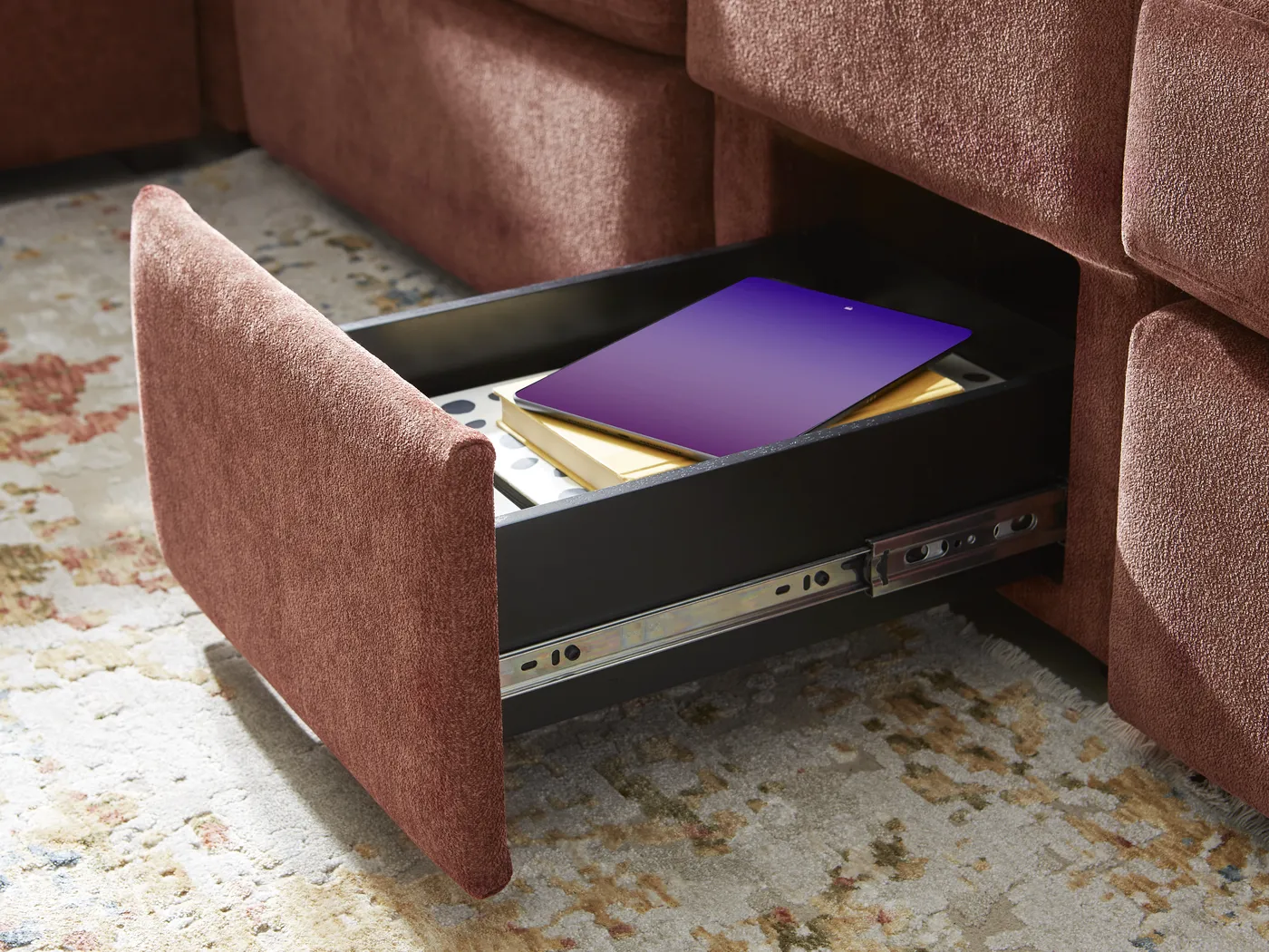 Merlot 7 Pc ModularOne Sleeper with Media Consoles - Image 8