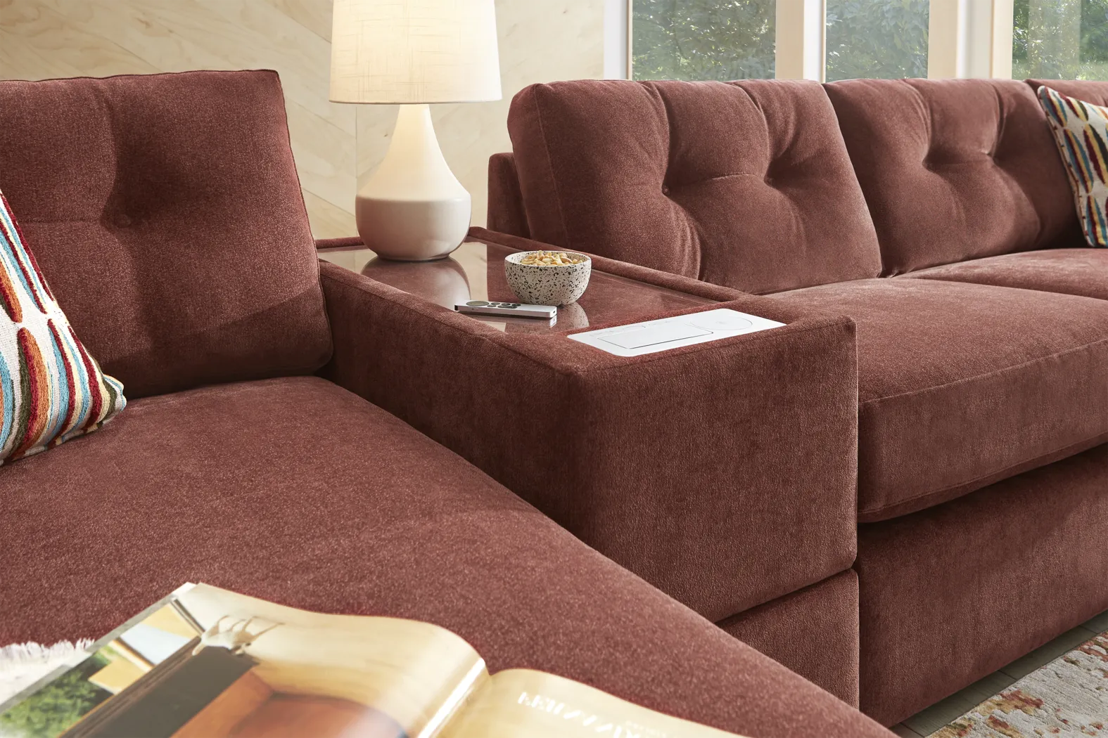 Merlot 7 Pc ModularOne Sleeper with Media Consoles - Image 6