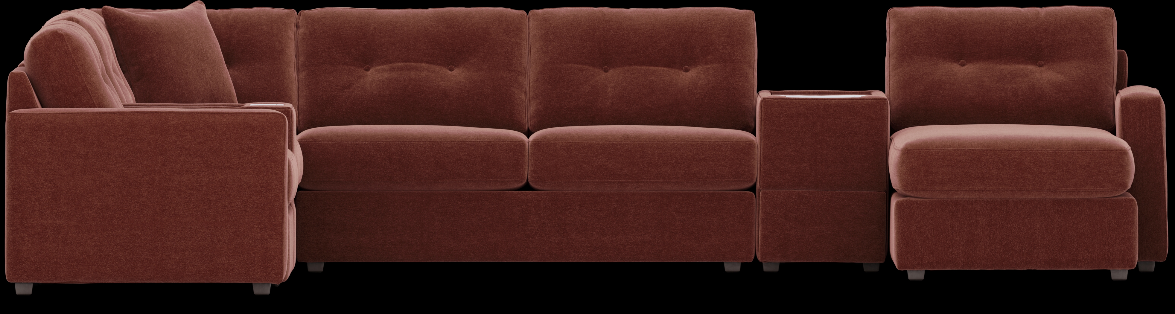 Merlot 7 Pc ModularOne Sleeper with Media Consoles - Thumbnail - Image 4