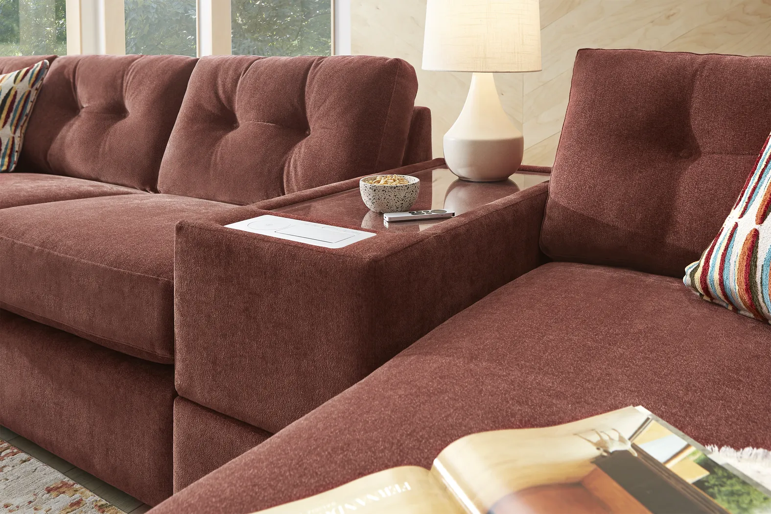 Merlot 7 Pc ModularOne Sleeper with Media Consoles - Image 5