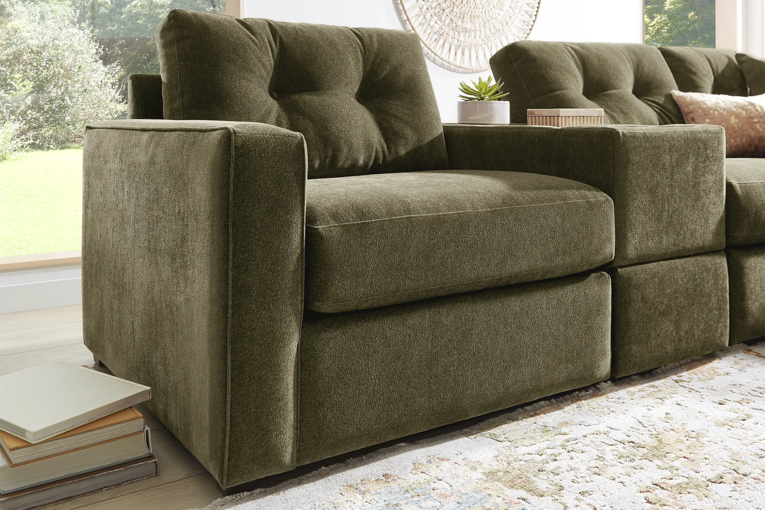 Moss 7 Pc ModularOne Gel Foam Sleeper with Media Consoles - Image 10