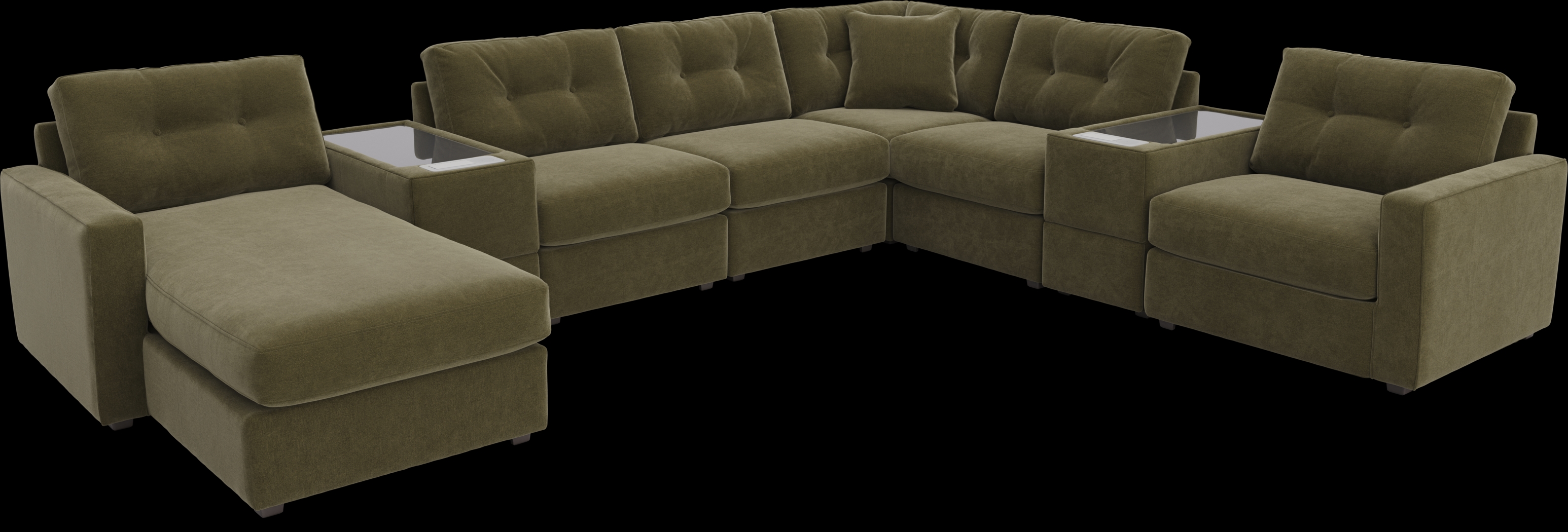 Moss 8 Pc ModularOne with Media Consoles - Thumbnail - Image 1