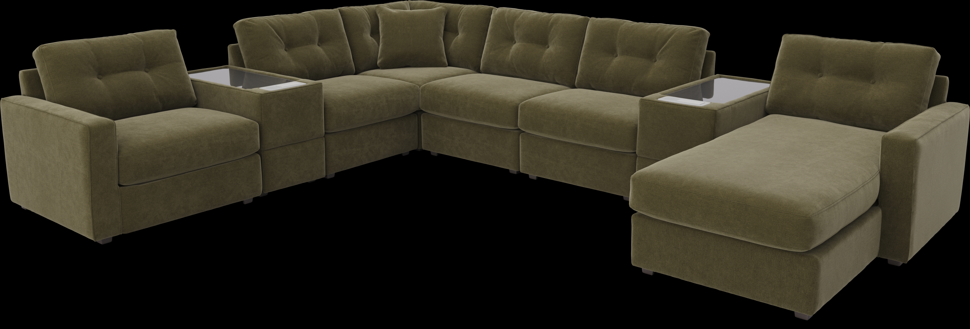 Moss 8 Pc ModularOne with Media Consoles - Thumbnail - Image 1