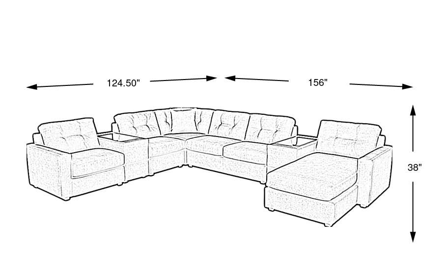 Dimension Image. Please refer to the Dimension Tab on this page for dimension details.