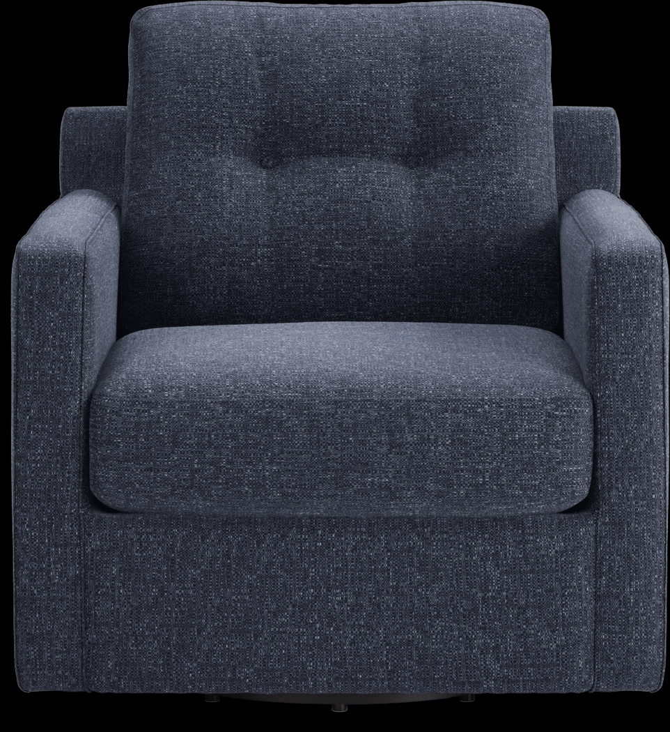 ModularOne Navy Swivel Accent Chair - Thumbnail - Image 2