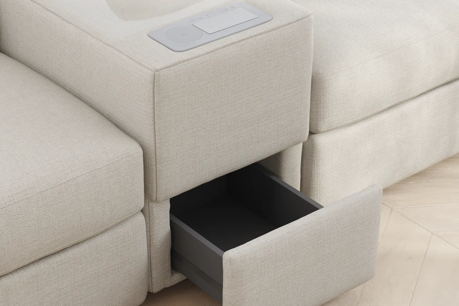 Oyster 7 Pc ModularOne Gel Foam Sleeper with Media Consoles - Image 6
