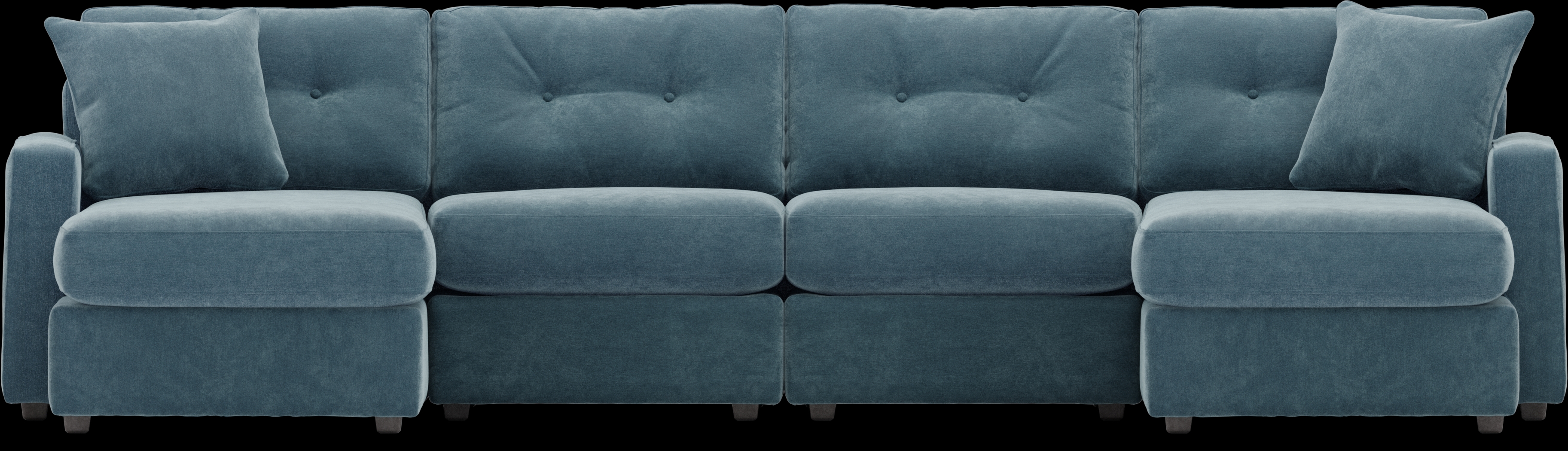 ModularOne Teal 4 Pc Sectional - Thumbnail - Image 3