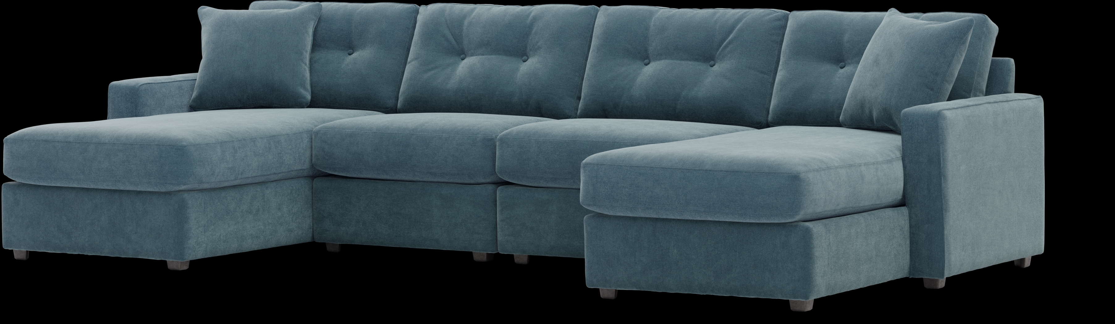 ModularOne Teal 4 Pc Sectional - Thumbnail - Image 4