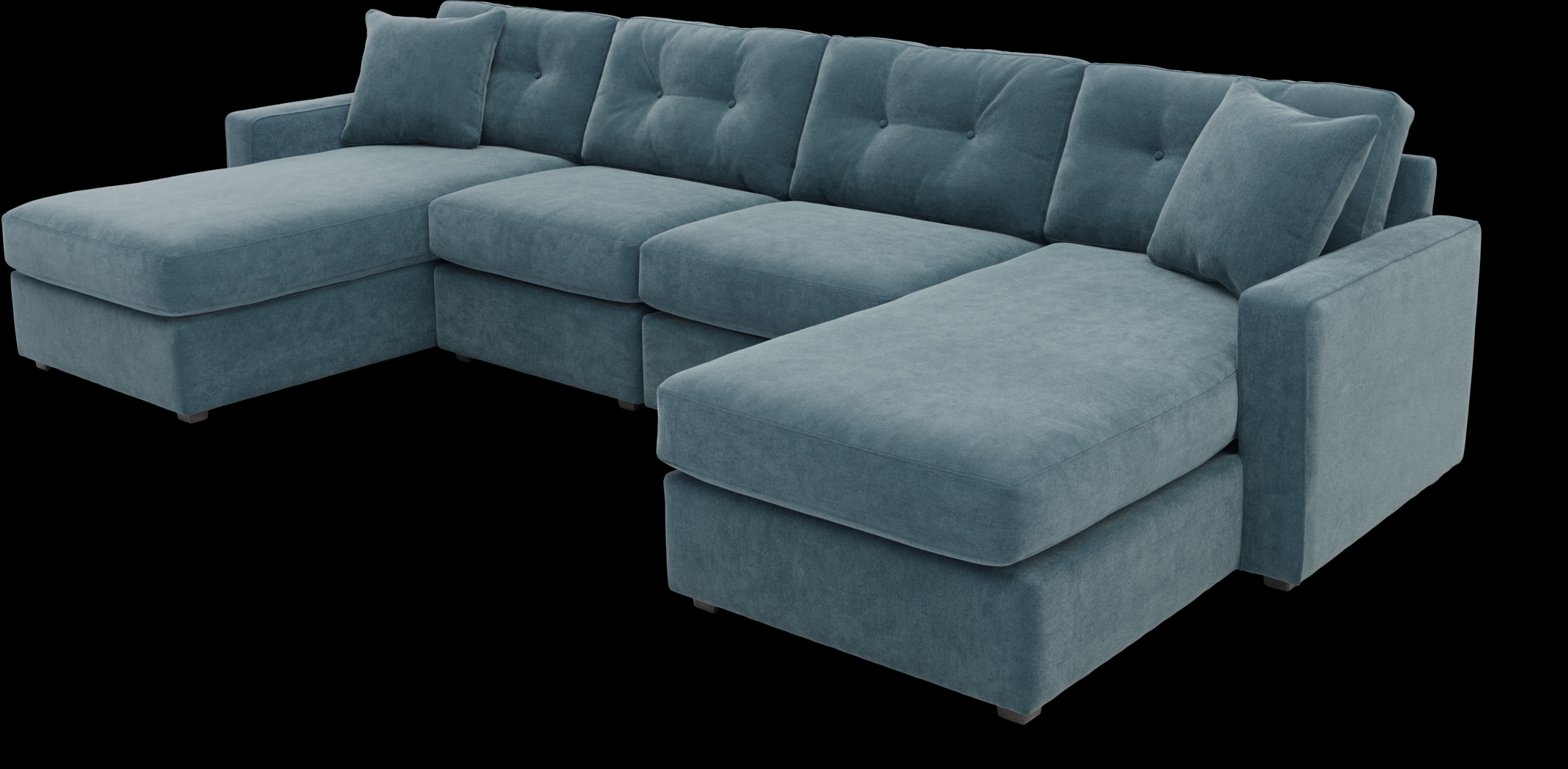 ModularOne Teal 4 Pc Sectional - Thumbnail - Image 1