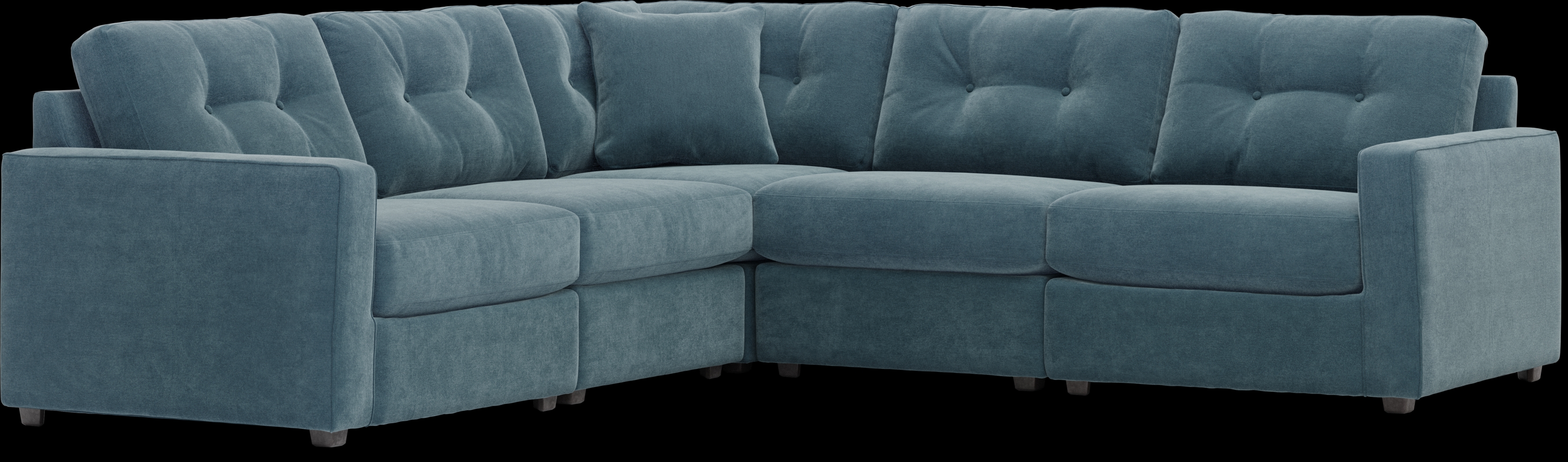 ModularOne Teal 5 Pc Sectional - Thumbnail - Image 4