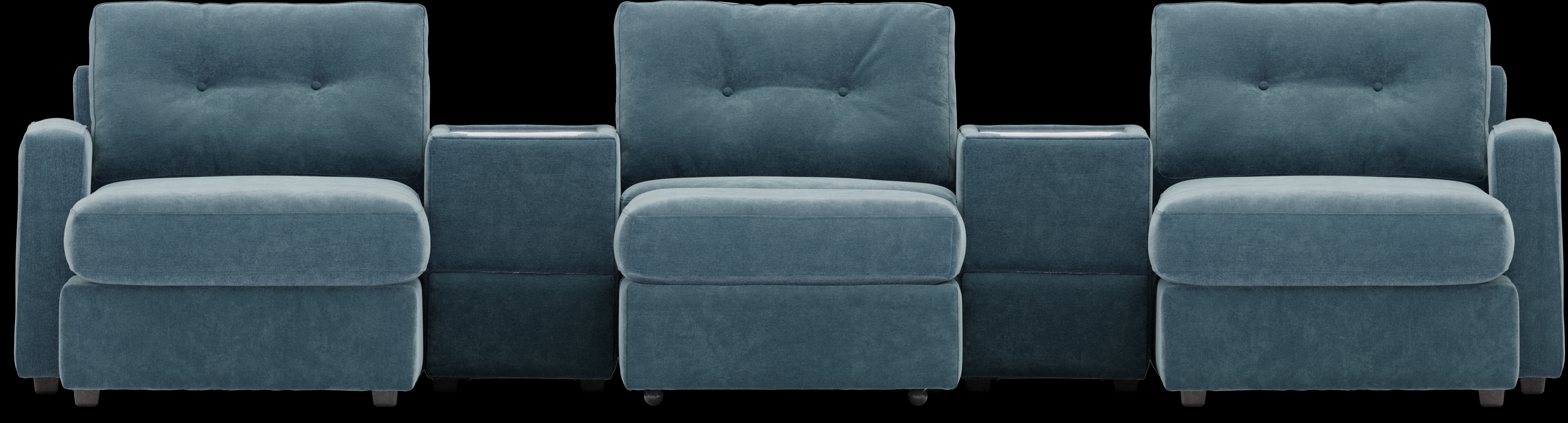 ModularOne Teal 6 Pc Sectional with Media Consoles - Thumbnail - Image 3