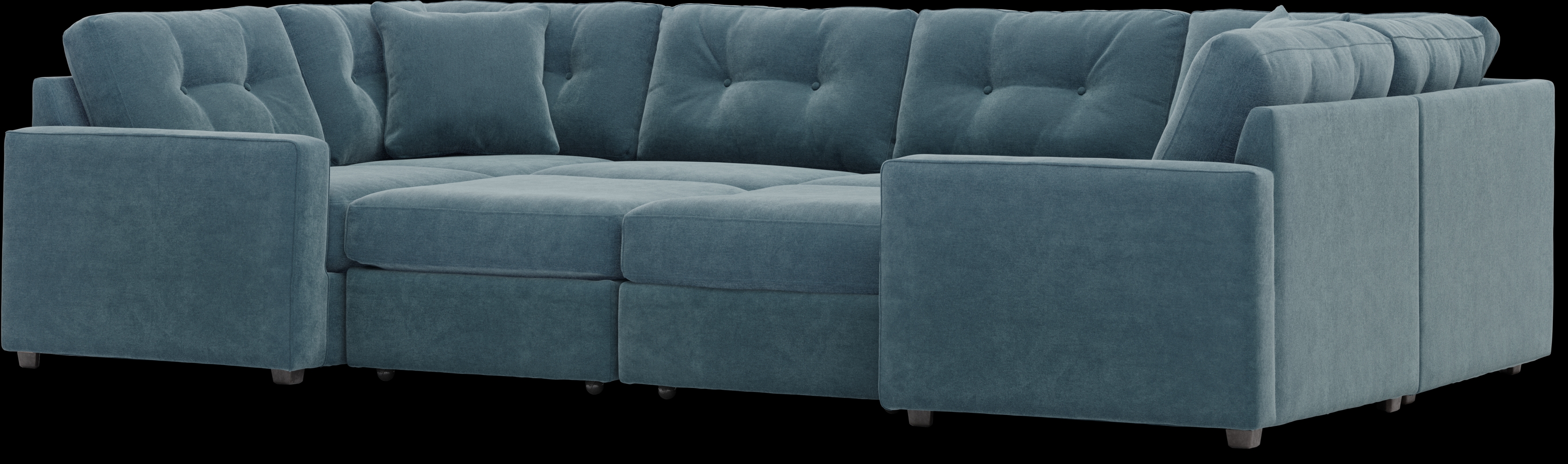ModularOne Teal 8 Pc Sectional - Thumbnail - Image 4