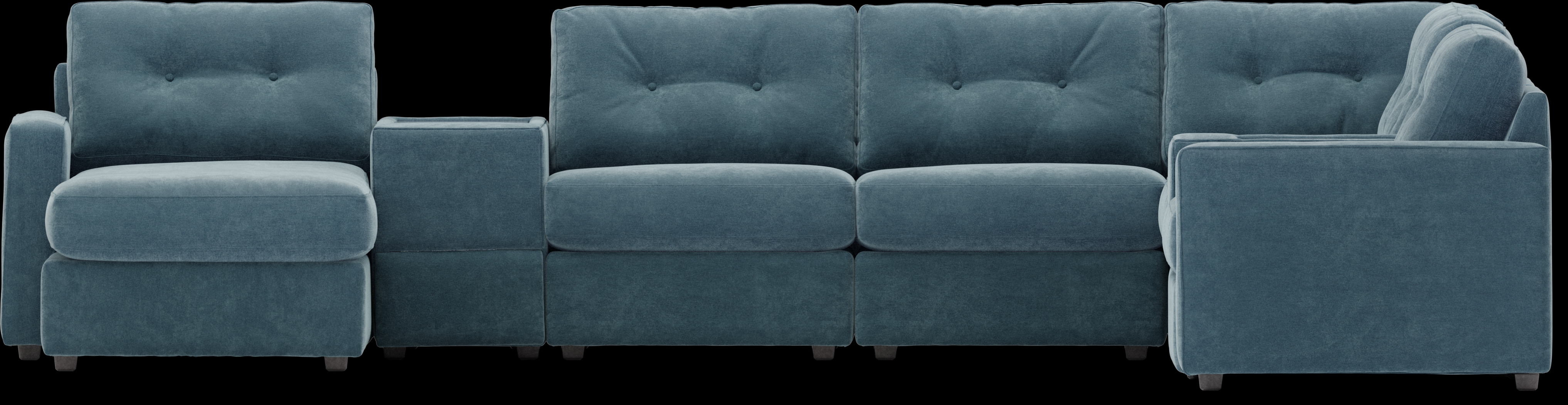 ModularOne Teal 8 Pc Sectional - Thumbnail - Image 3