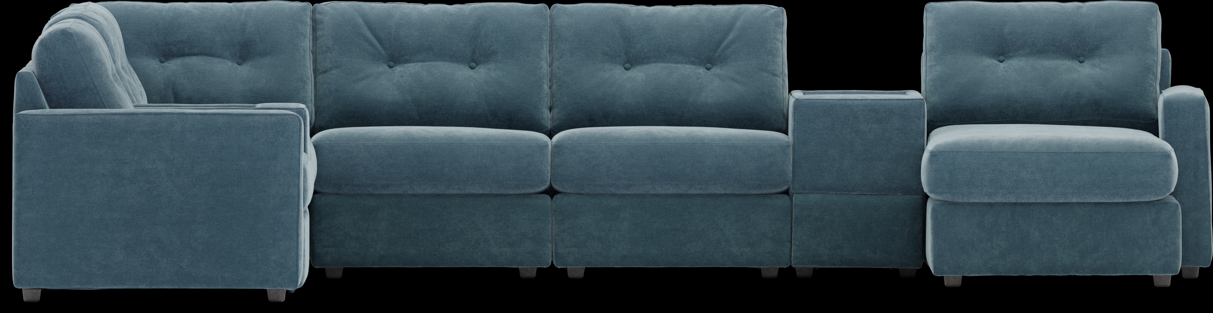 ModularOne Teal 8 Pc Sectional - Thumbnail - Image 3