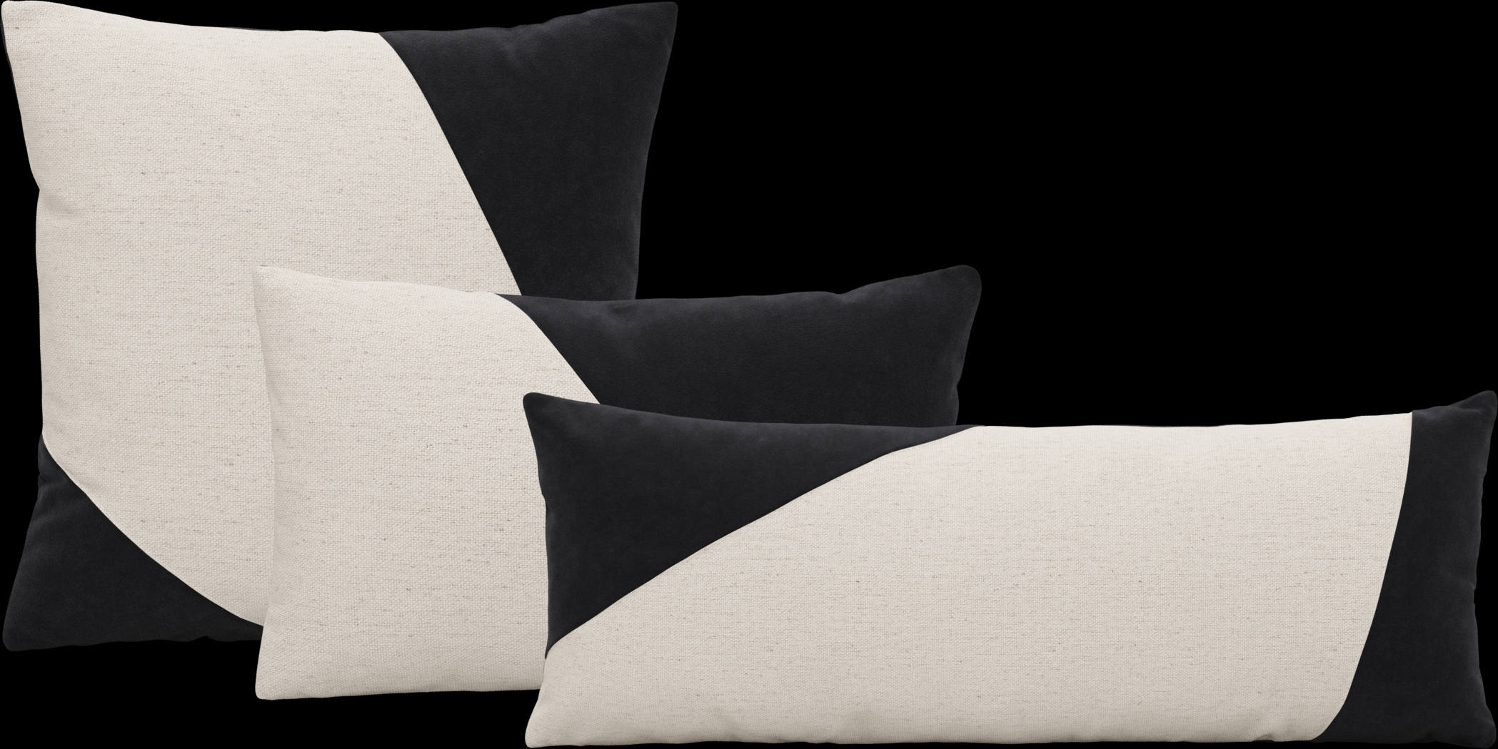 ModularThree Black Pillow, Set of 3 - Thumbnail - Image 1