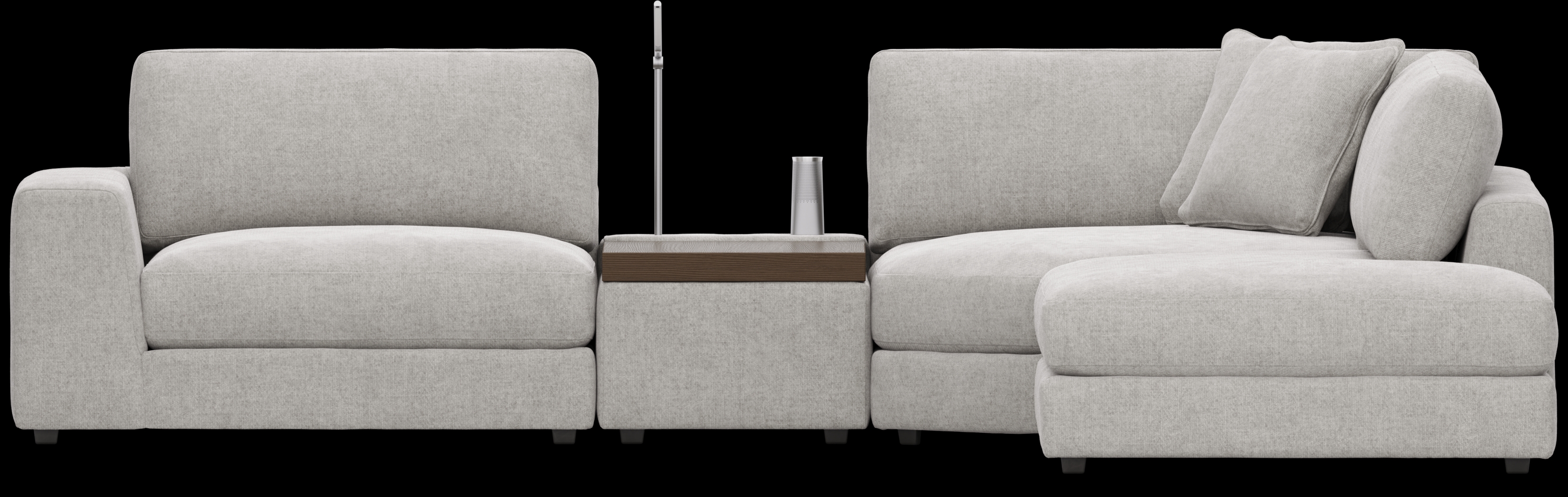 Gray 4 Pc ModularThree with Media Console - Thumbnail - Image 3