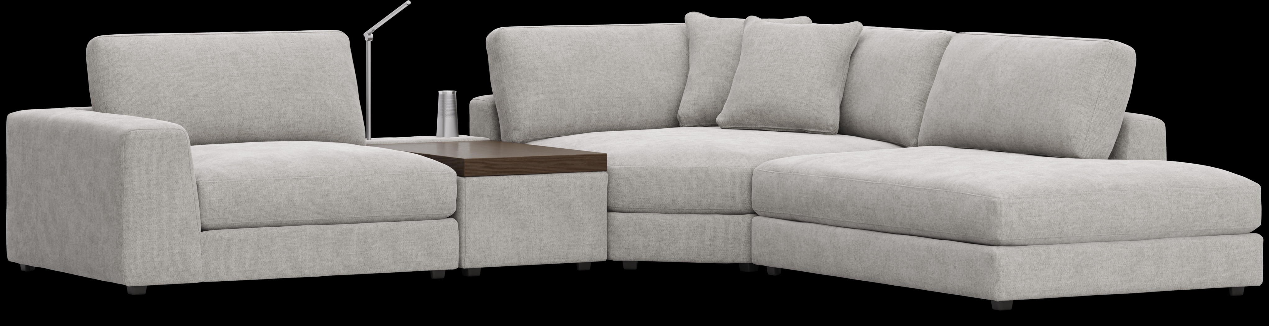 Gray 4 Pc ModularThree with Media Console - Thumbnail - Image 2