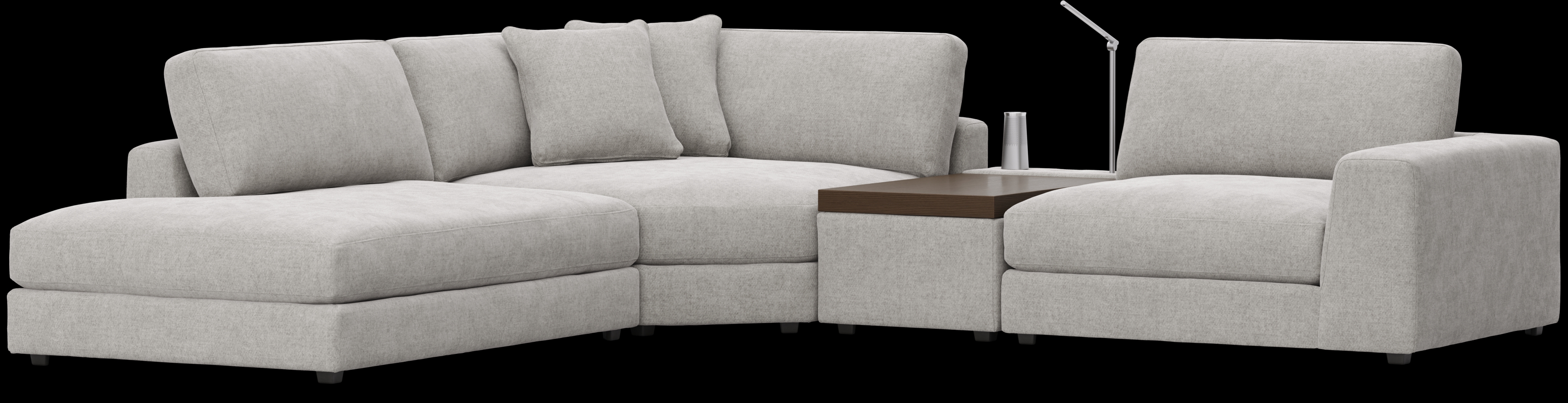 Gray 4 Pc ModularThree with Media Console - Thumbnail - Image 2