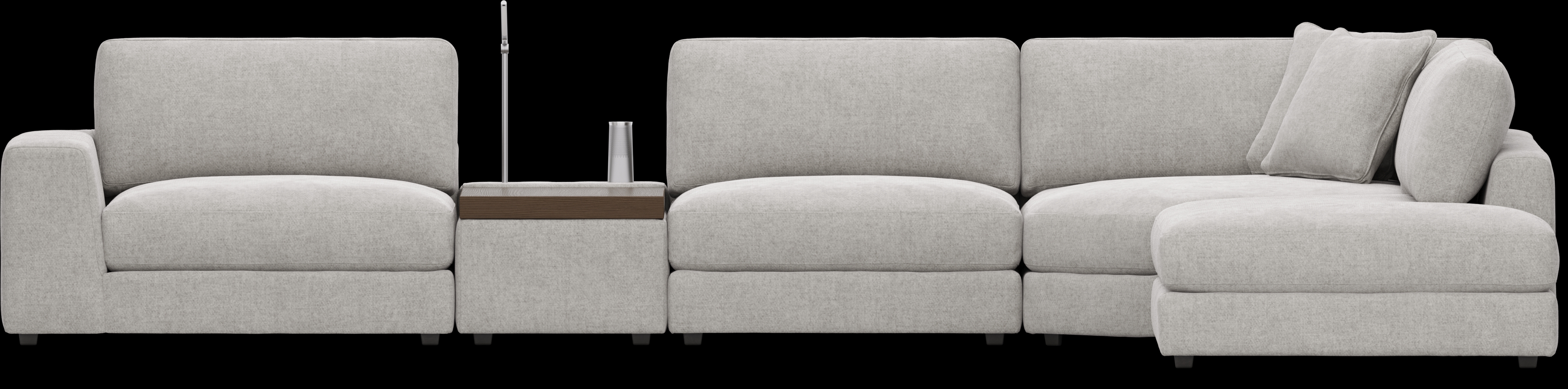 Gray 5 Pc ModularThree with Media Console - Thumbnail - Image 3