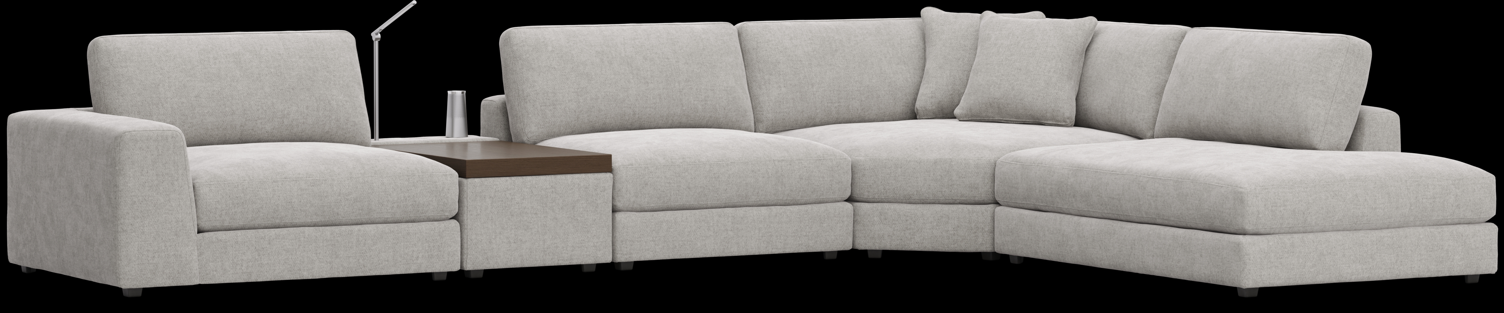 Gray 5 Pc ModularThree with Media Console - Thumbnail - Image 2