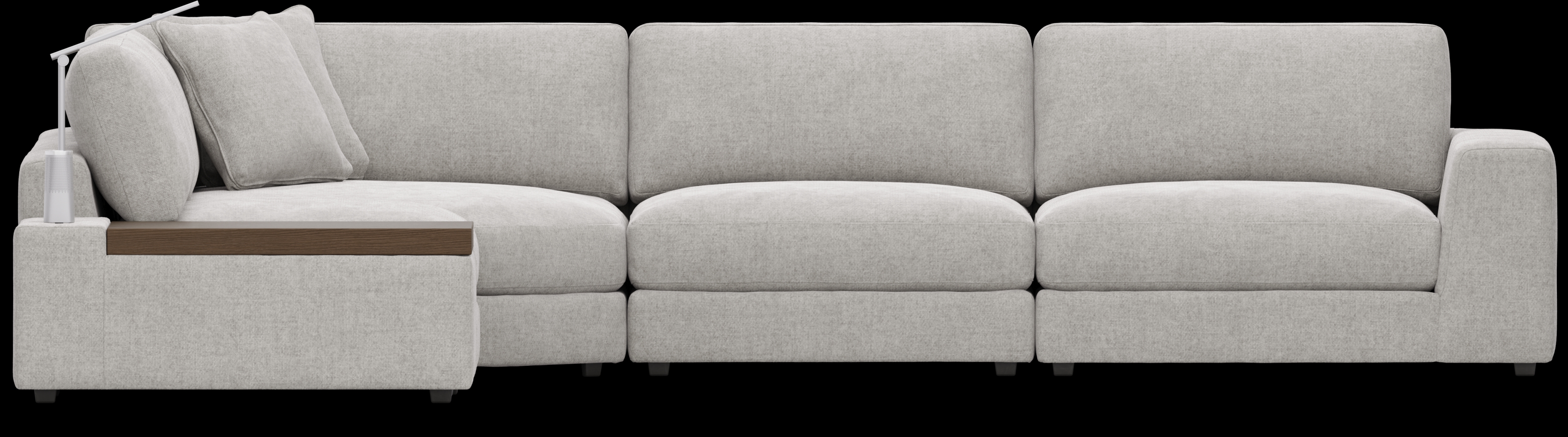 Gray 5 Pc ModularThree with Media Console - Thumbnail - Image 3