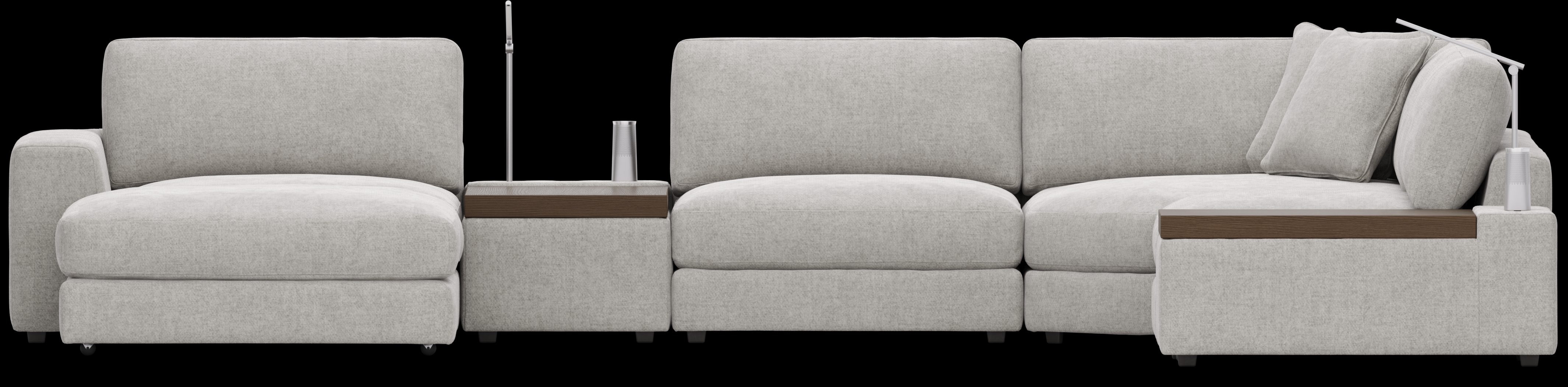 Gray 7 Pc ModularThree with Media Consoles - Thumbnail - Image 3