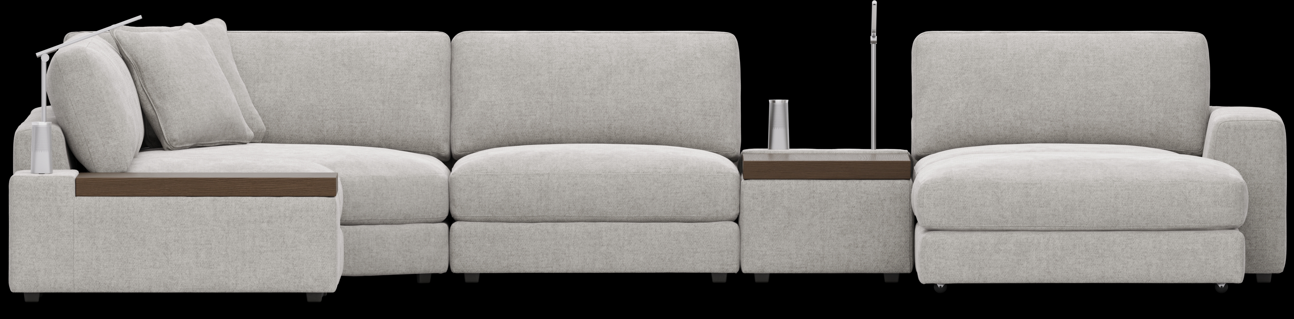 Gray 7 Pc ModularThree with Media Consoles - Thumbnail - Image 3