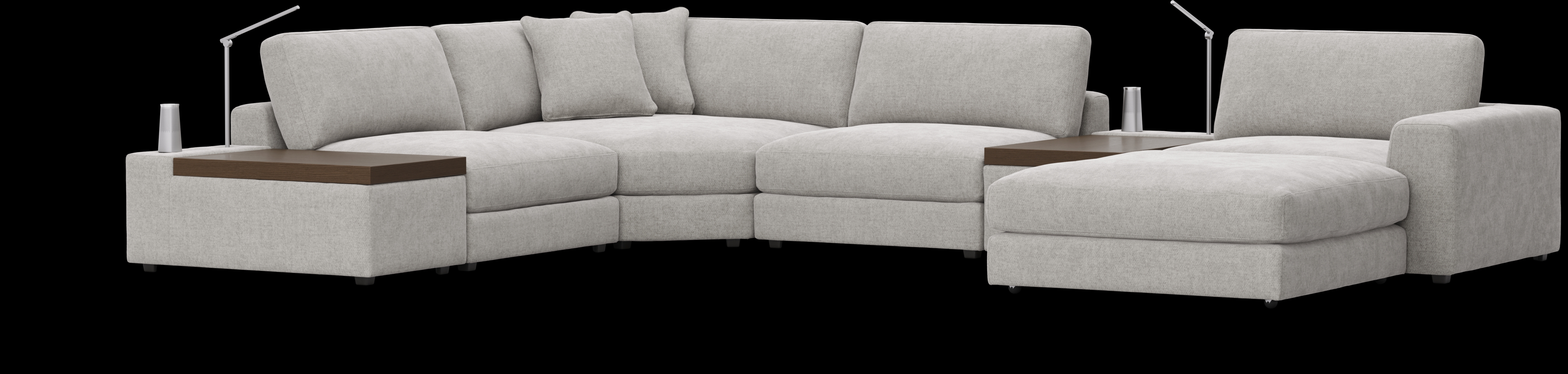 Gray 7 Pc ModularThree with Media Consoles - Thumbnail - Image 2