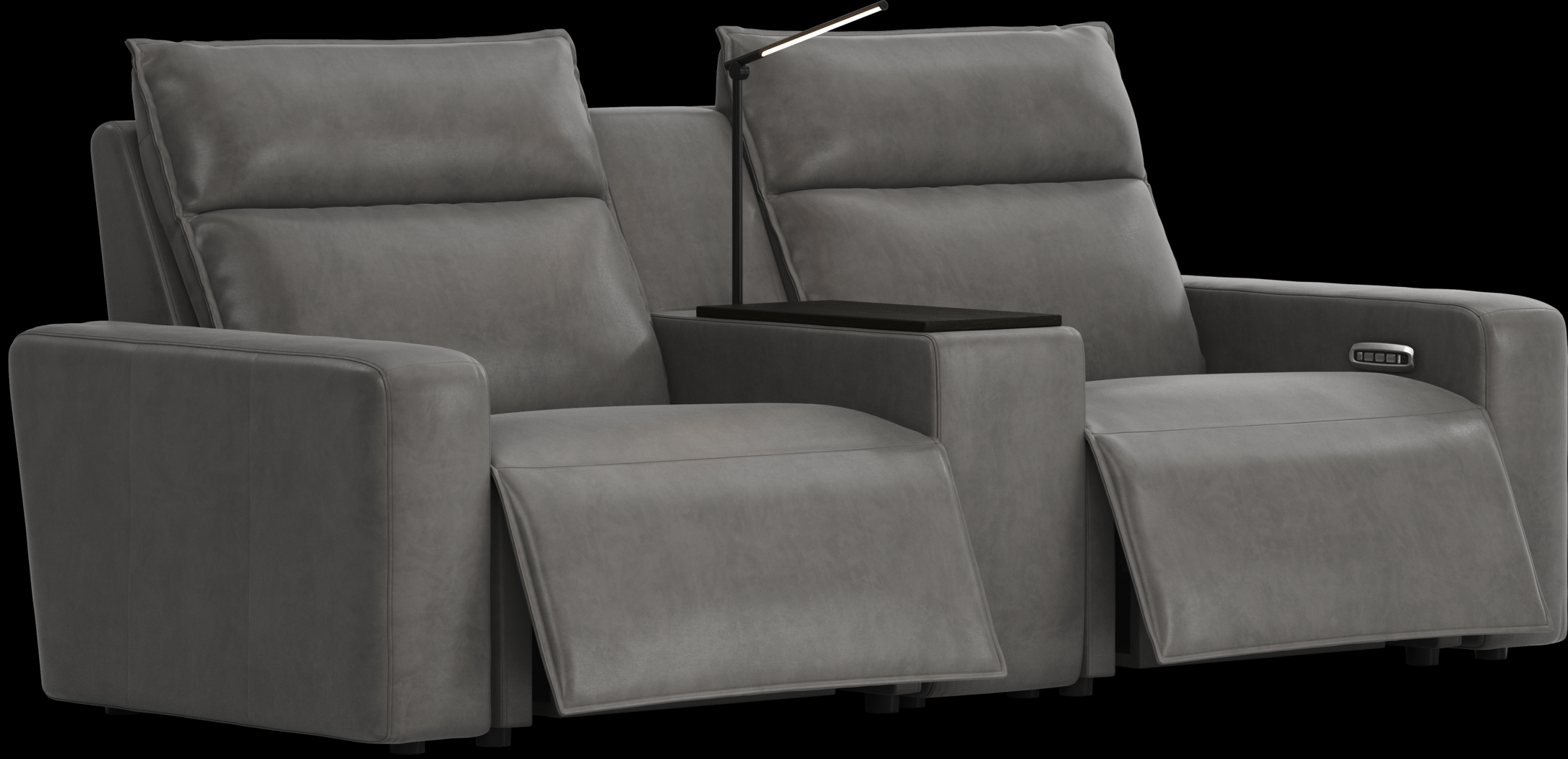 Charcoal 3 Pc Dual Power Reclining ModularTwo - Thumbnail - Image 1