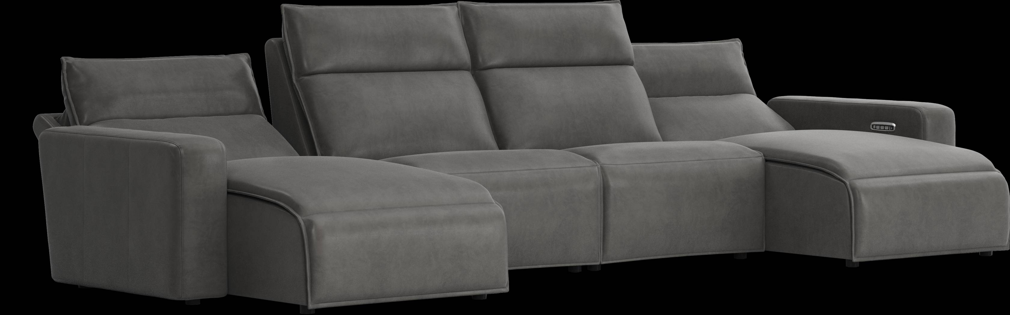 Charcoal 4 Pc Dual Power Reclining ModularTwo - Thumbnail - Image 3