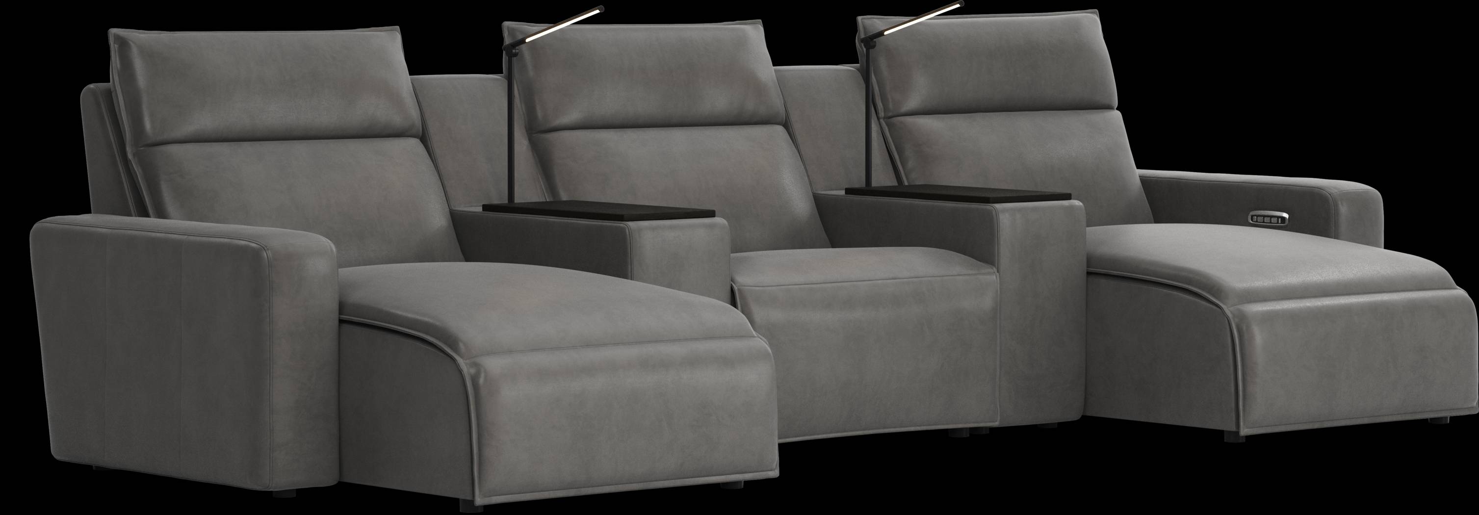Charcoal 5 Pc Dual Power Reclining ModularTwo - Thumbnail - Image 3