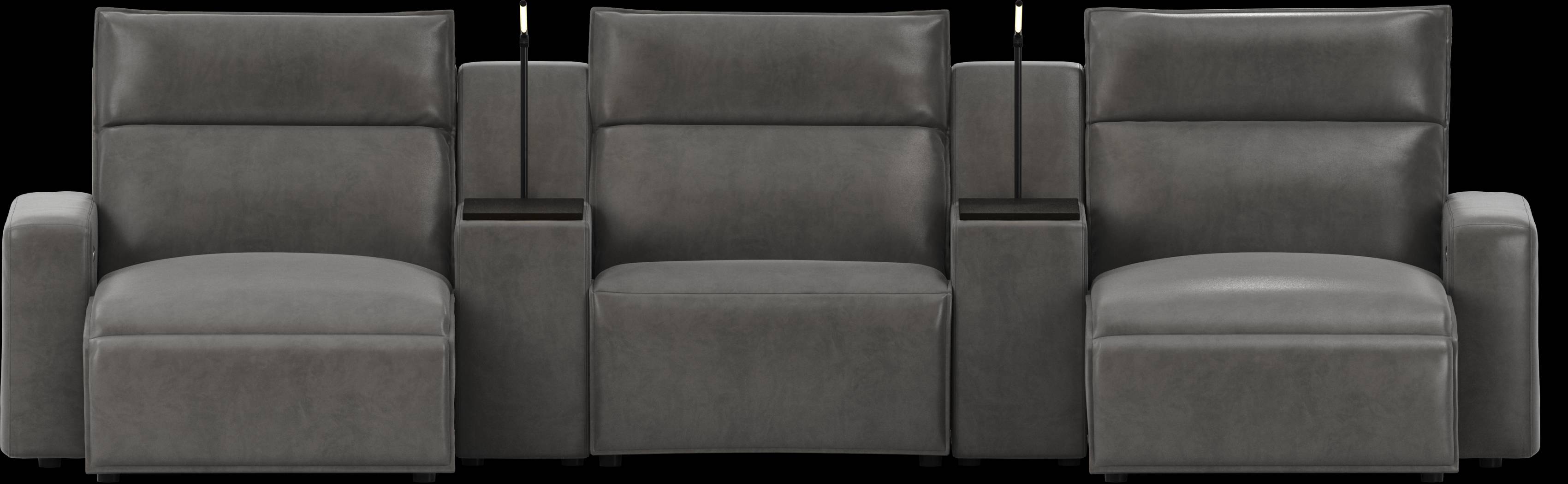 Charcoal 5 Pc Dual Power Reclining ModularTwo - Thumbnail - Image 1