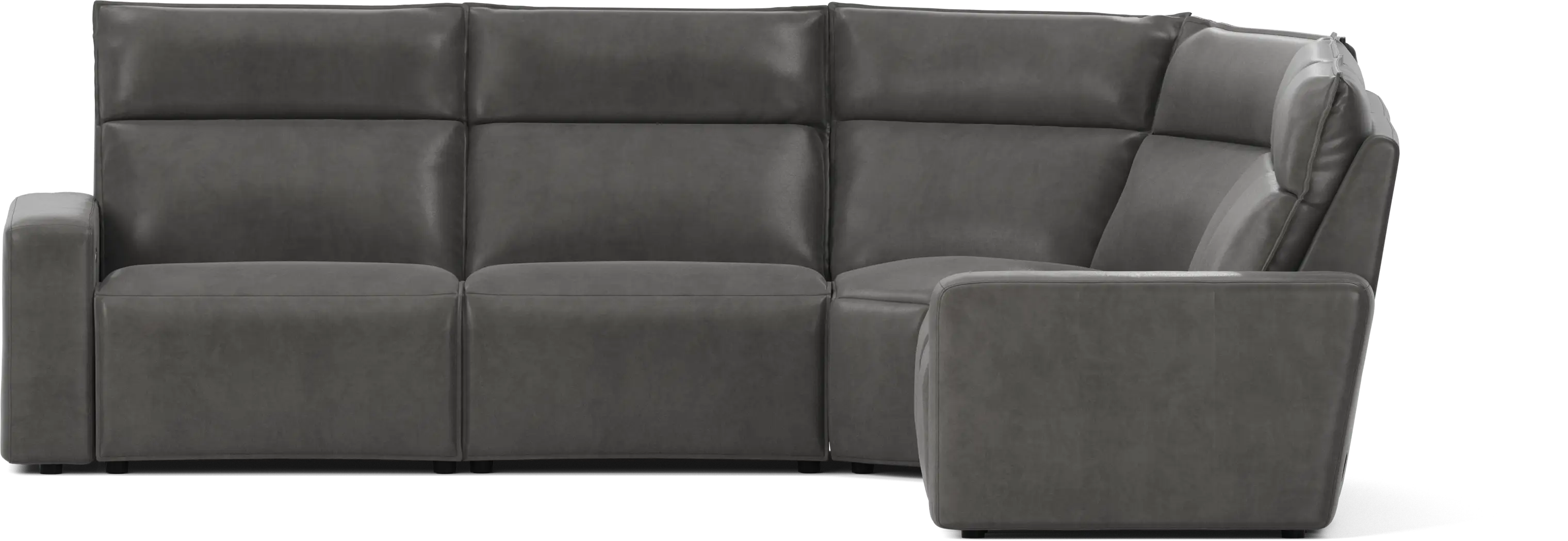 ModularTwo Charcoal 5 Pc Dual Power Reclining Sectional - Thumbnail - Image 4