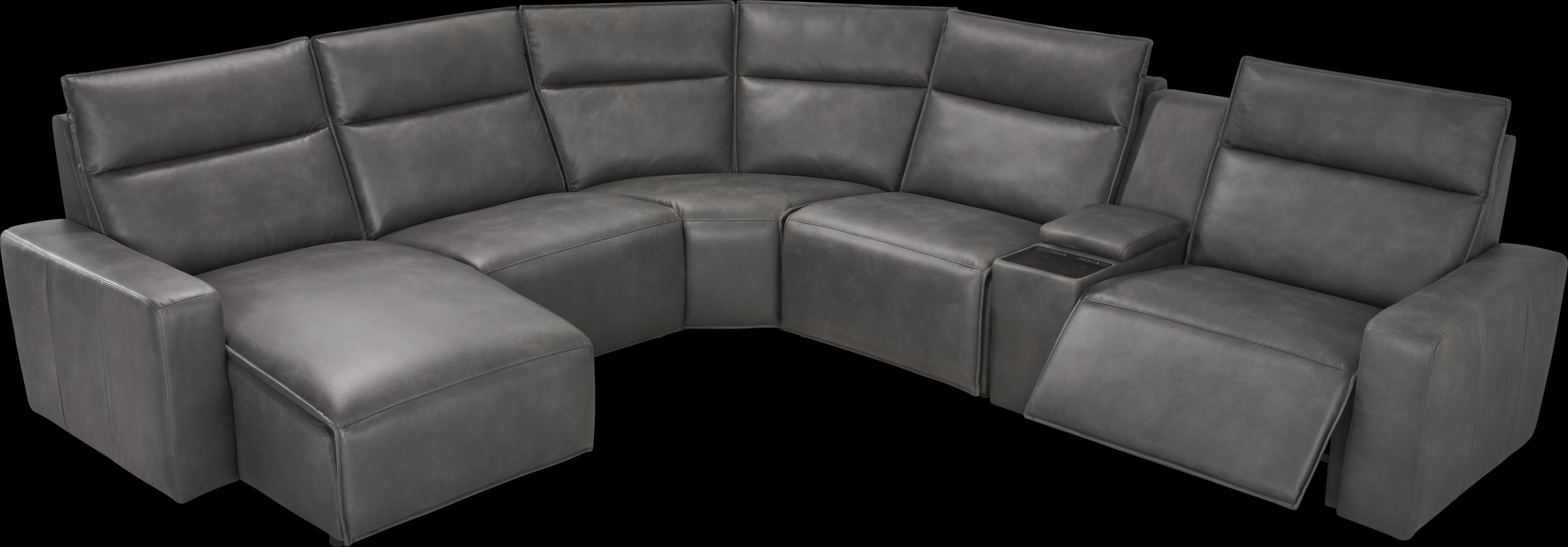 Charcoal 6 Pc Dual Power Reclining ModularTwo - Thumbnail - Image 1