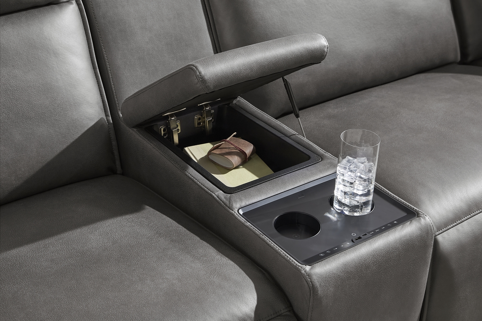 Charcoal 6 Pc Dual Power Reclining ModularTwo - Thumbnail - Image 4