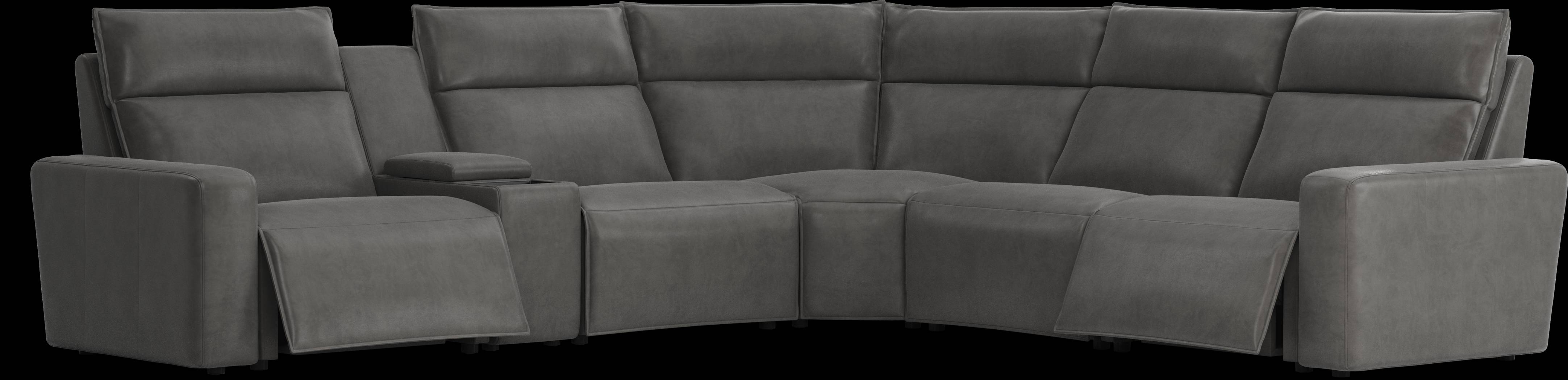 Charcoal 6 Pc Dual Power Reclining ModularTwo - Thumbnail - Image 1